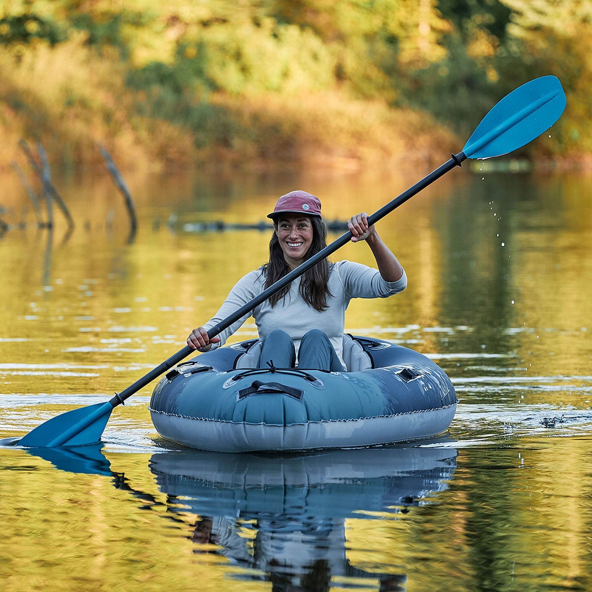 Pumped kayak 1-person Aquaglide grey Backwoods Purist 201x110x39.4 cm Material other