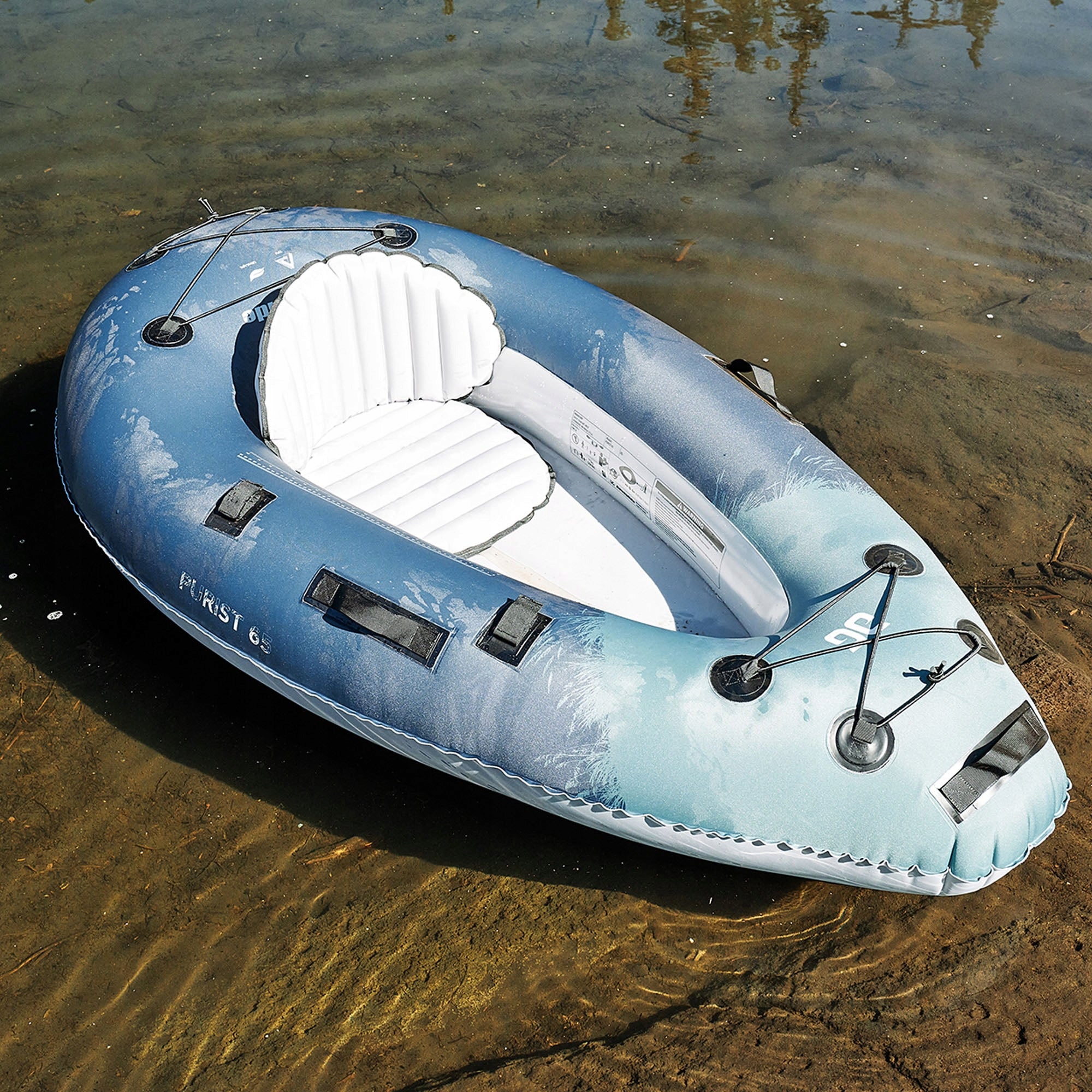 Pumped kayak 1-person Aquaglide grey Backwoods Purist 201x110x39.4 cm Model Backwoods Purist 65