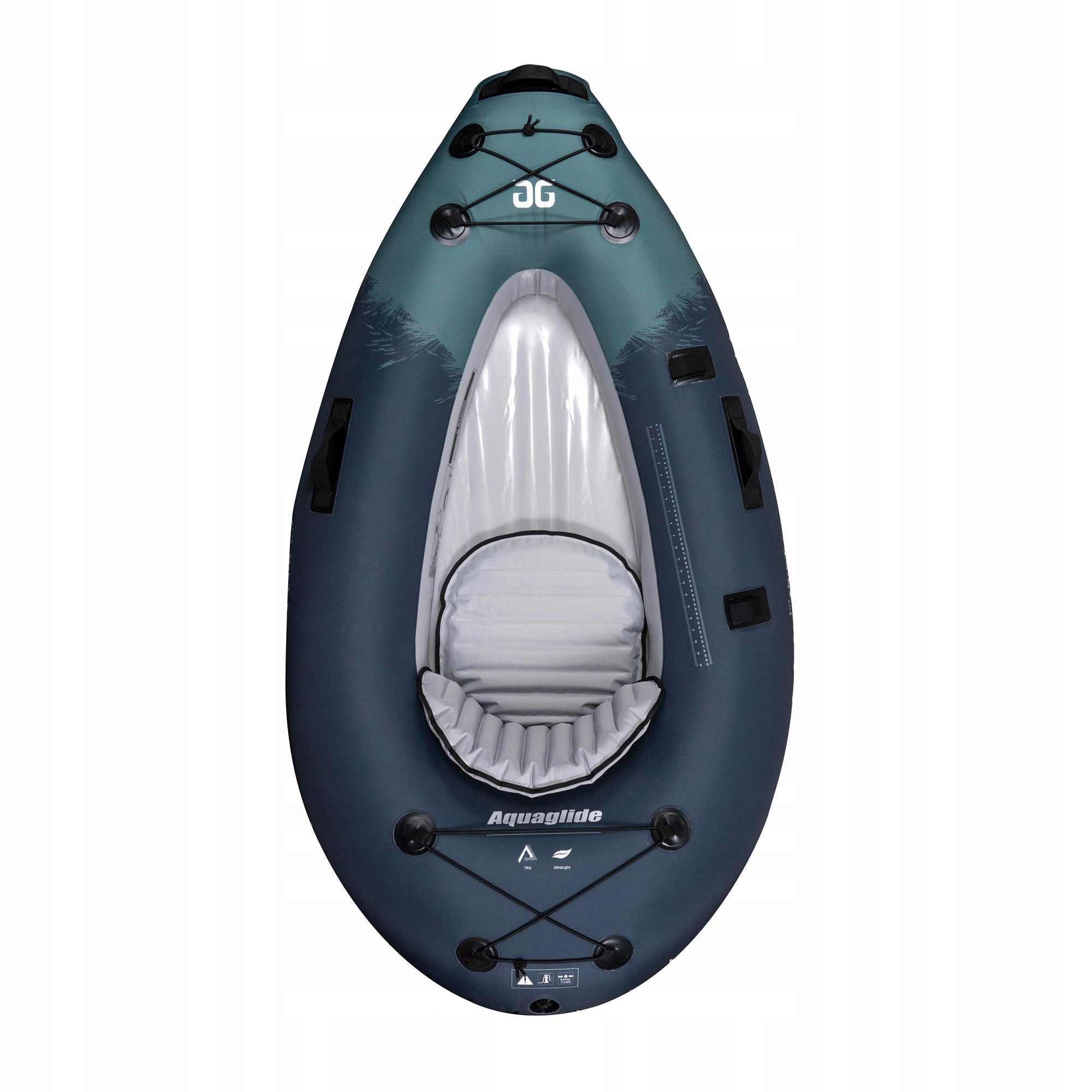 Pumped kayak 1-person Aquaglide grey Backwoods Purist 201x110x39.4 cm