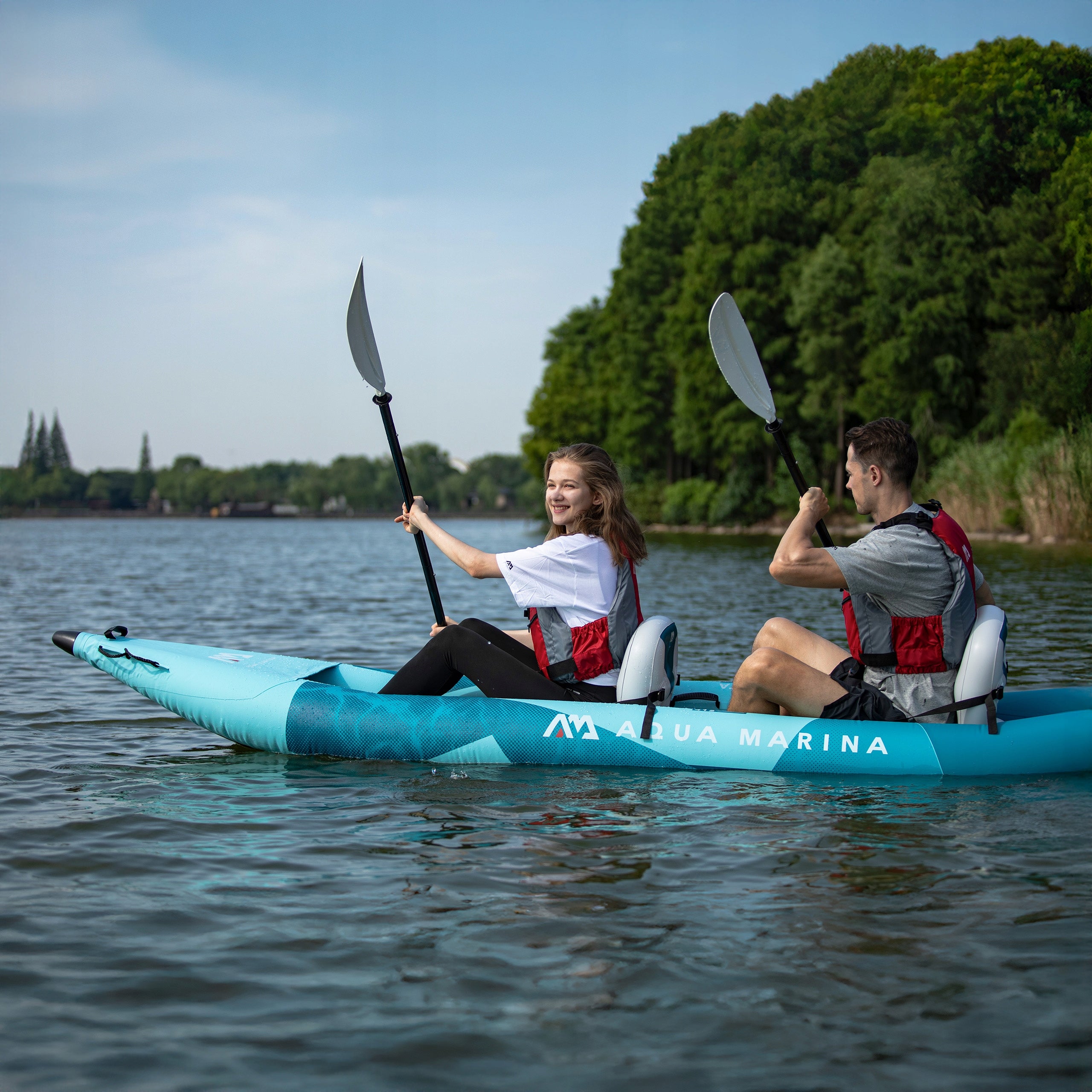Pumped kayak Aqua Marina Betta 412 Blue 2026 2-person + Inflatable buoy Brand Aqua Marina