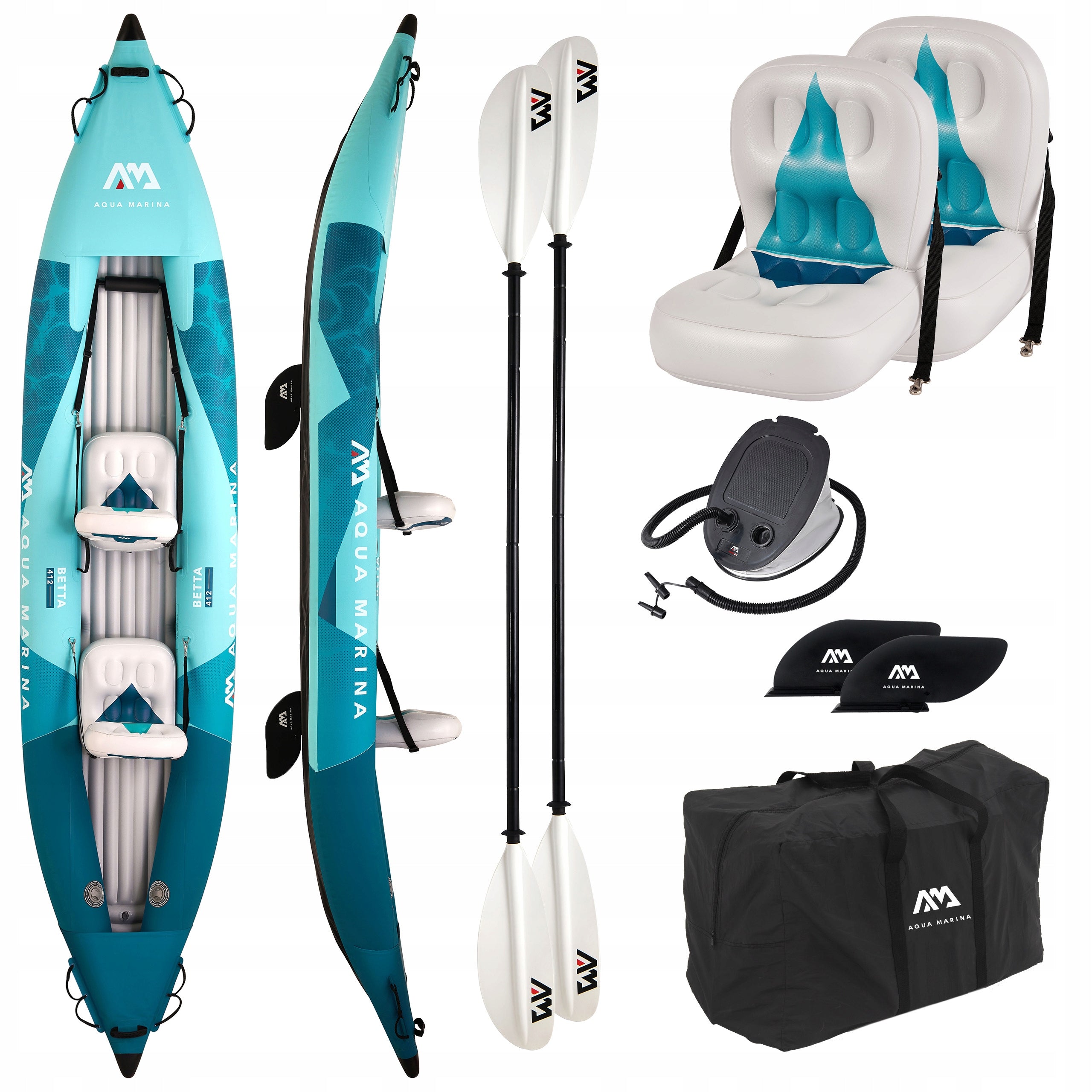 Pumped kayak Aqua Marina Betta 412 Blue 2026 2-person