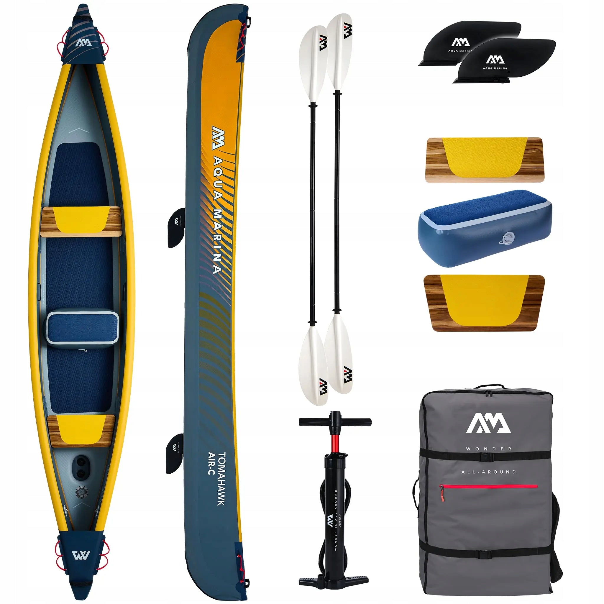 Pumped kayak Aqua Marina Tomahawk AIR-C 478 cm 2024 with paddles 2x KP-1
