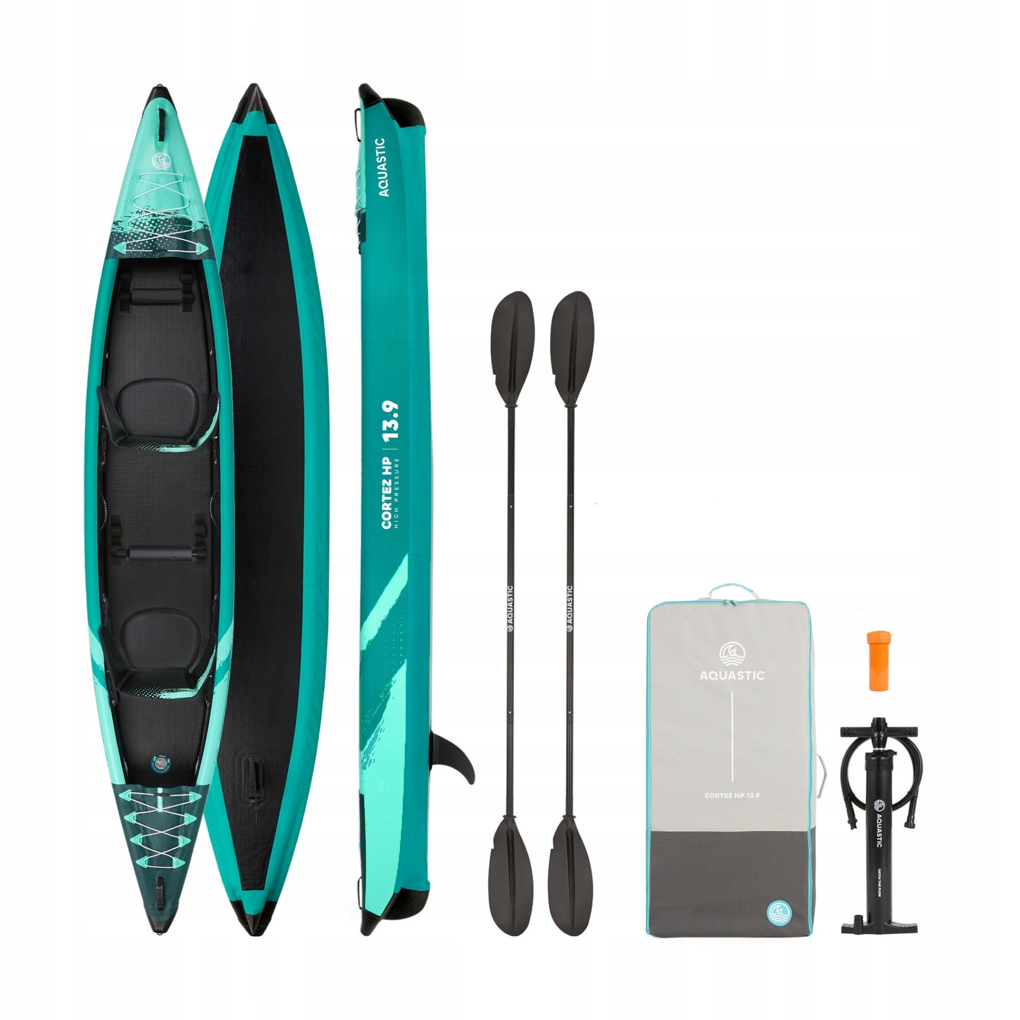 Pumped kayak - high pressure, 2-person, AQUASTIC Cortez 13'9" 420cm