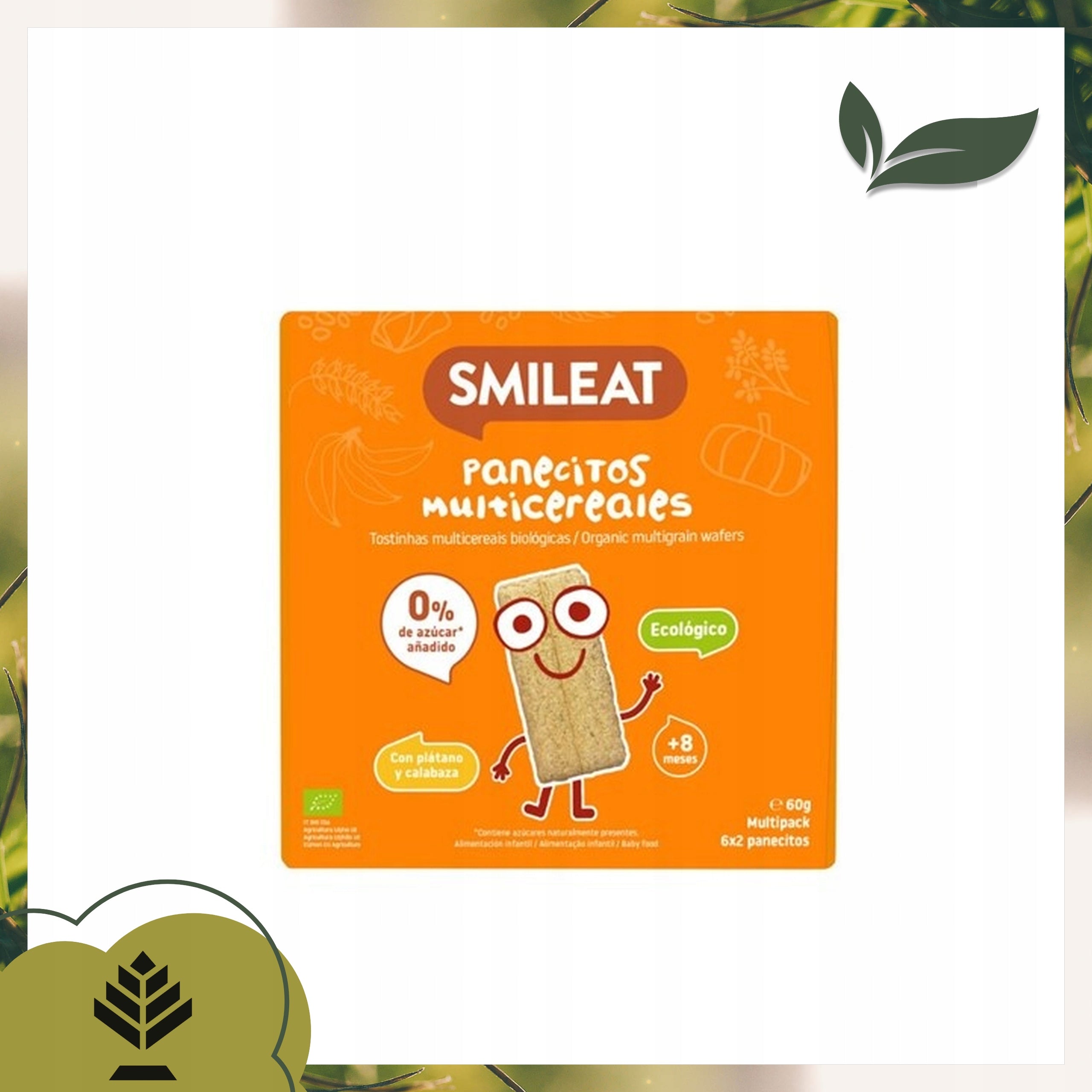 Pumpkin Banana Crackers Without Sugar Smileat Bio Snack After 8 Months Onwards 60g EAN (GTIN) 8437017636045