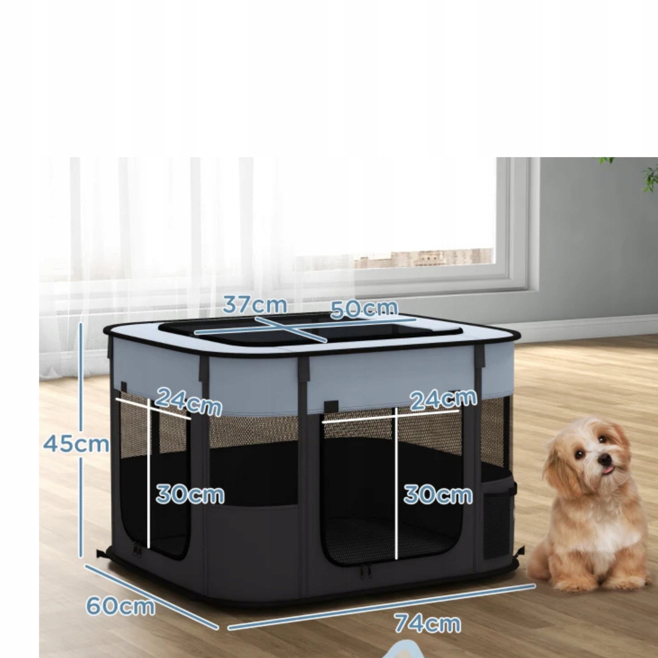 Puppies Cat Dog Playpen Folding Cage Length 74 cm