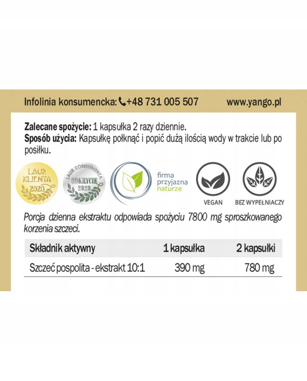 Puppy extract Yango 90 kaps. Resistance Brand Yango