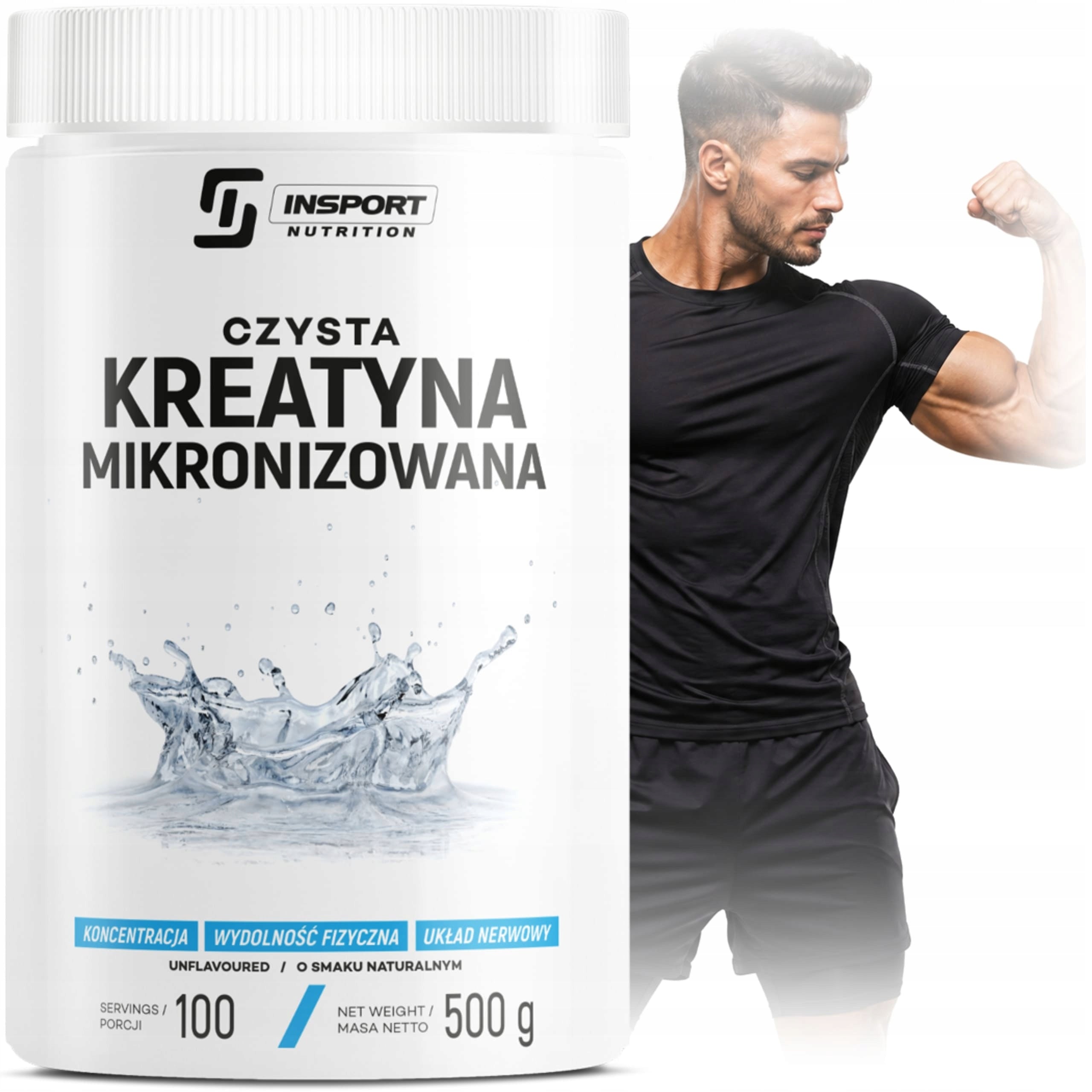 Pure CREATINE Monohydrate 500g MICRONIZED Strength regeneration | INSPORT