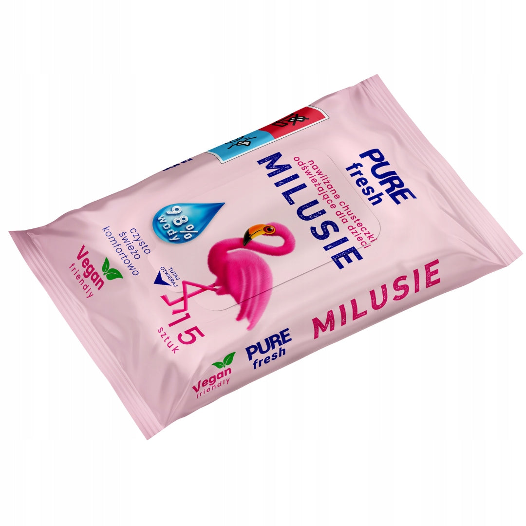 Pure Fresh Milusie Moisturized Refreshing Wipes for Children 15 pcs x3 Brand no brand