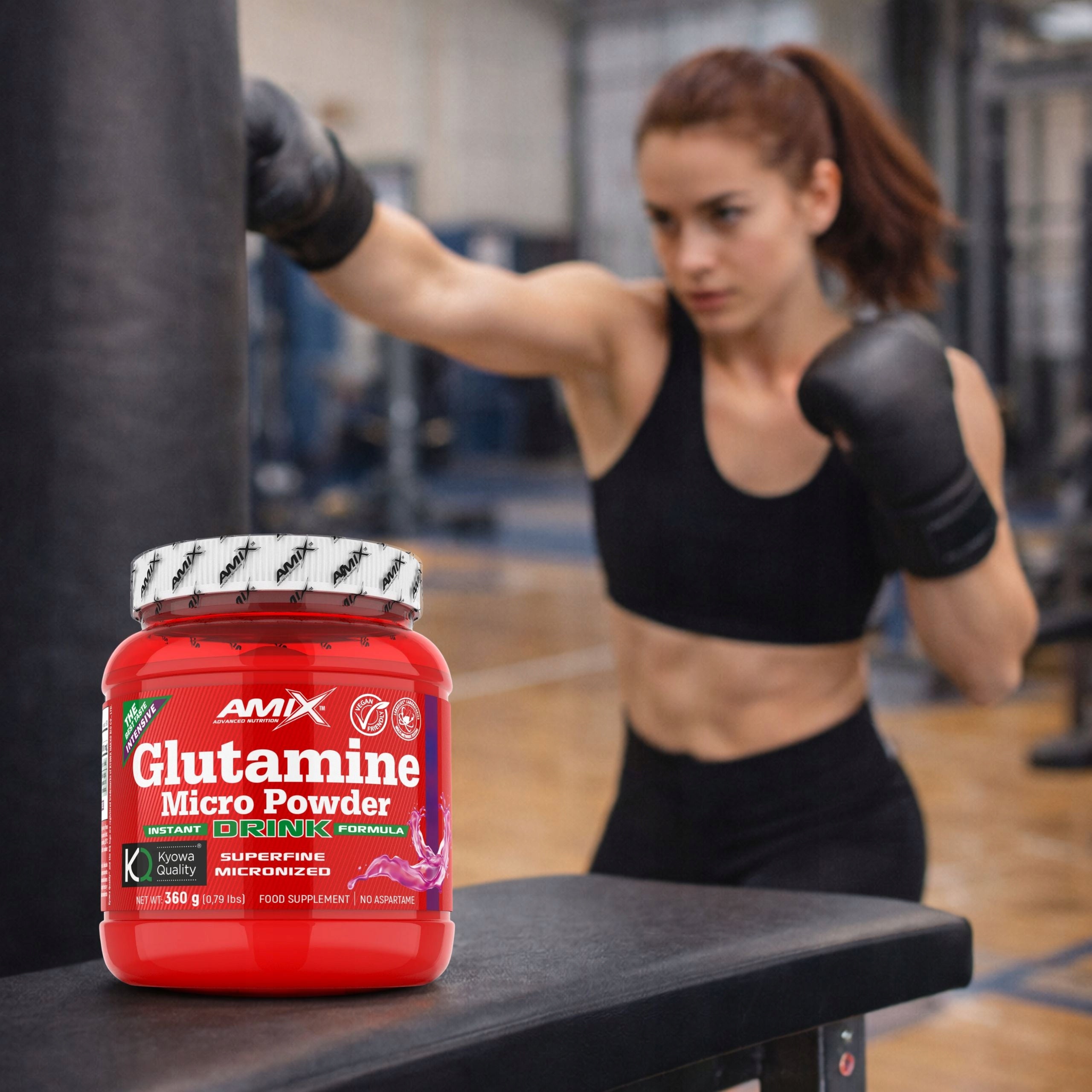 Pure Glutamine Kyowa Muscle Regeneration L Glutamine 360g Manga Flavour Packaging status original