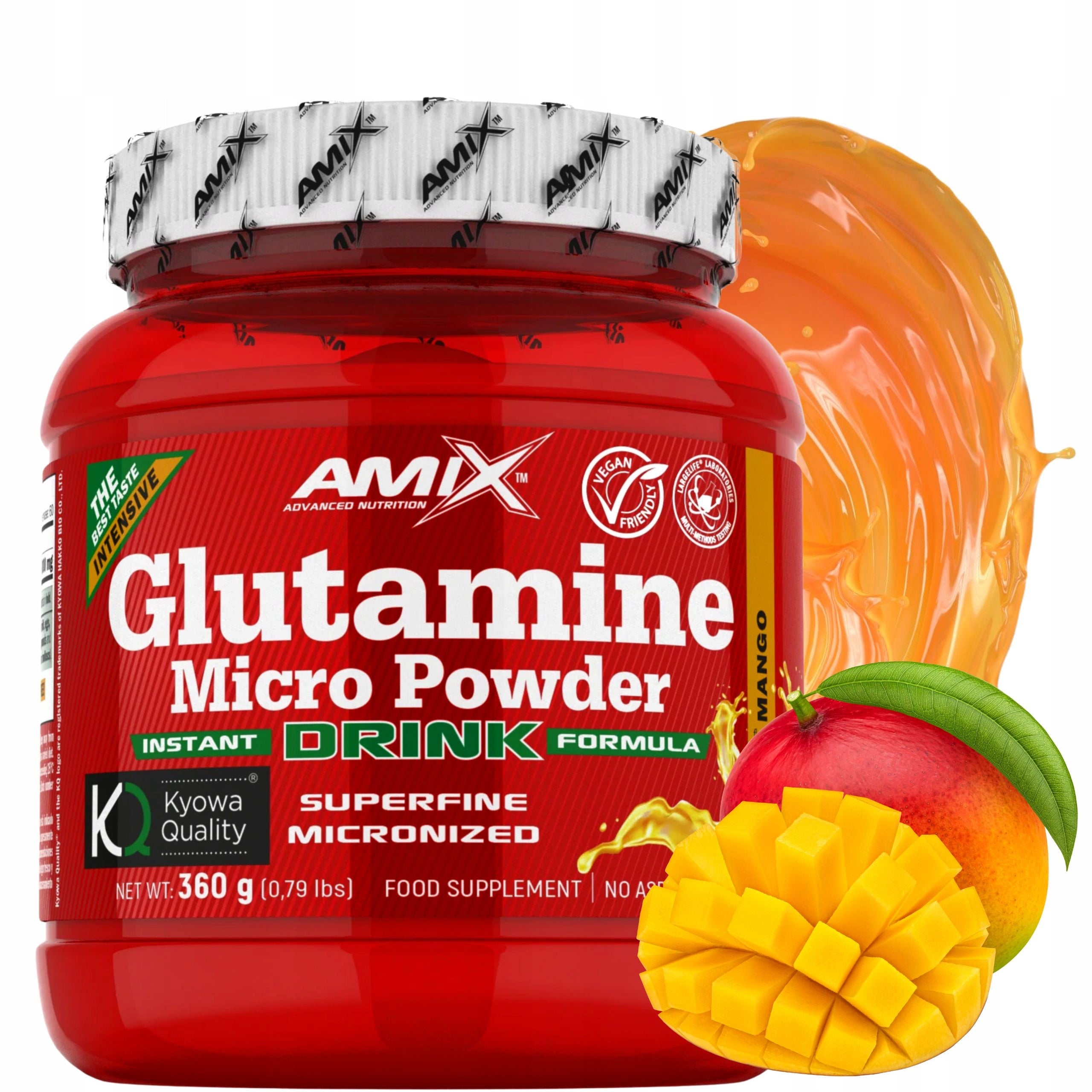 Pure Glutamine Kyowa Muscle Regeneration L Glutamine 360g Manga Flavour