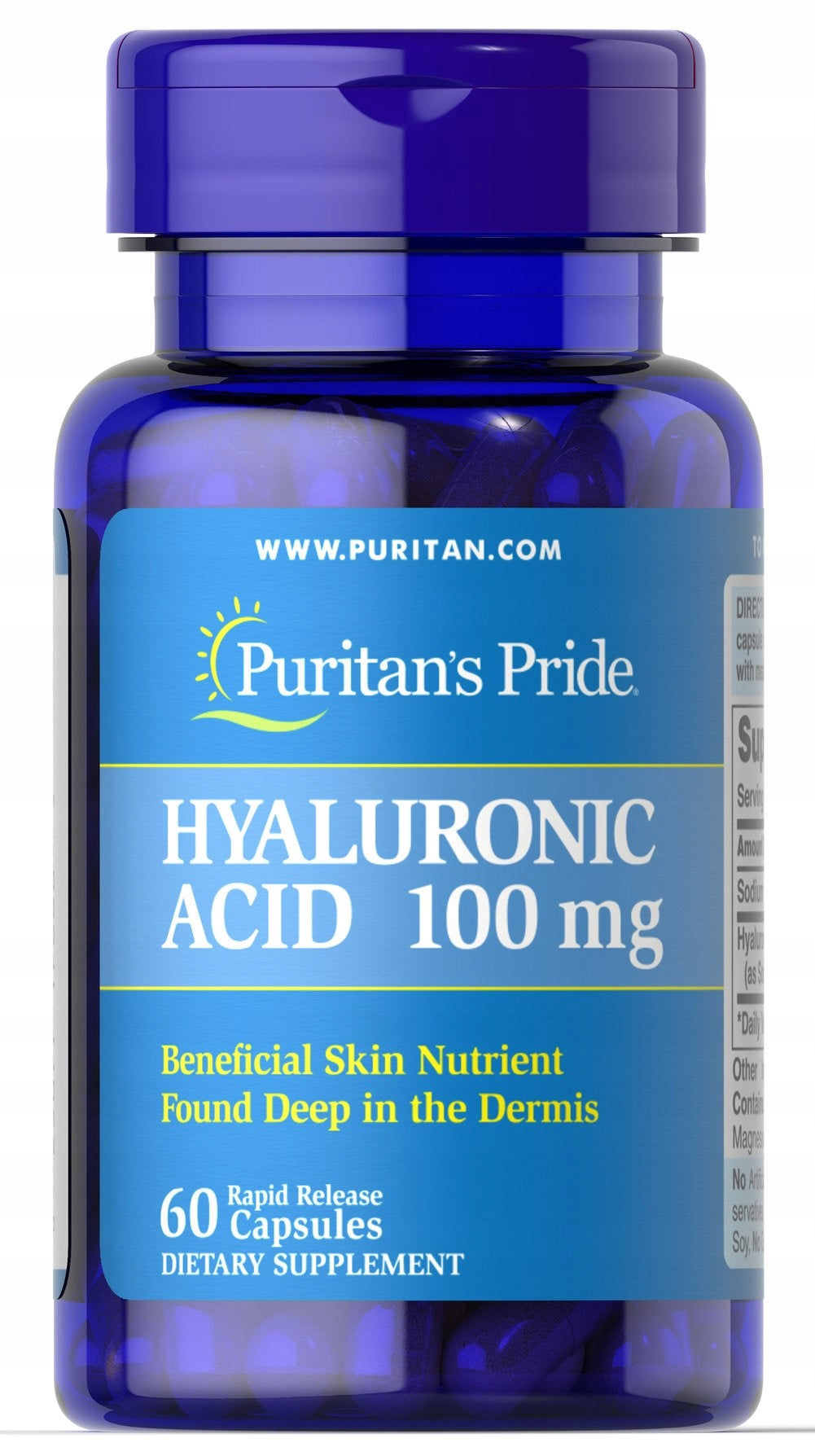 Puriatns Pride Hyaluronic Acid 100 mg 60 capsules HYALURONIC ACID