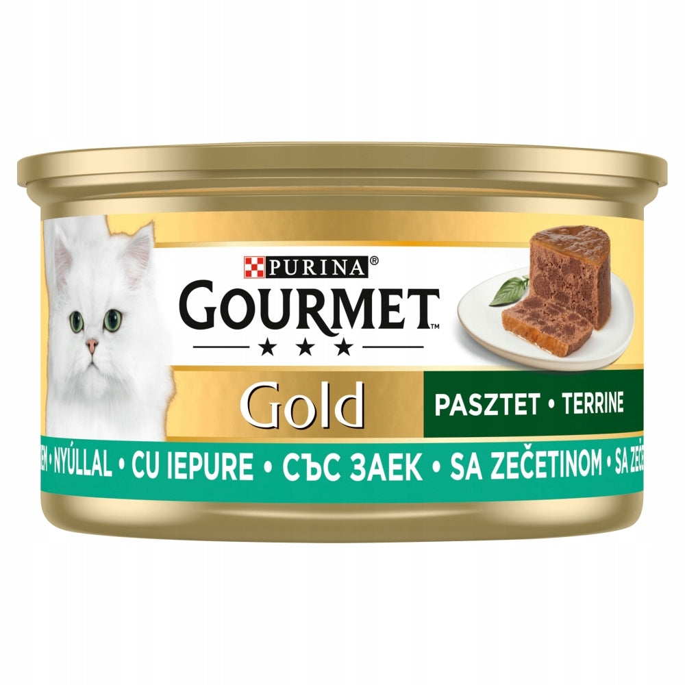 Purina GOURMET GOLD pate with rabbit pieces 85g