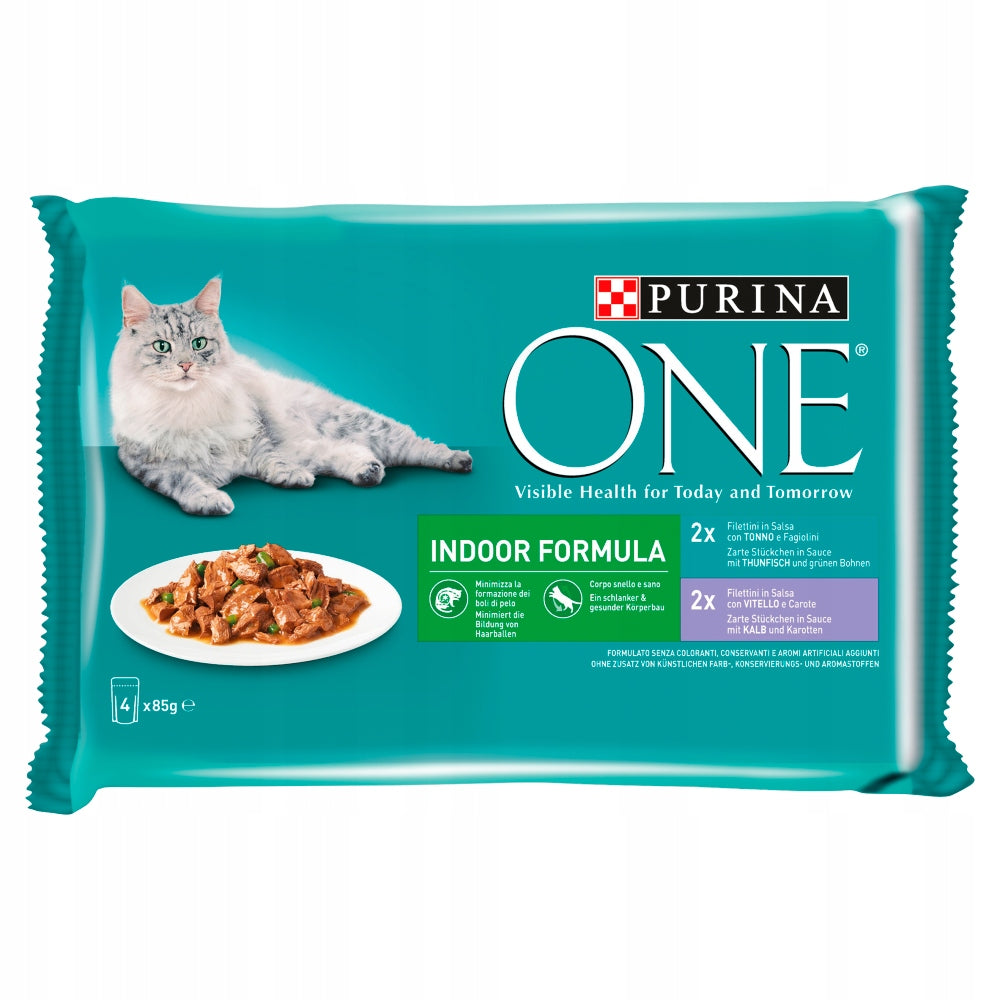Purina ONE INDOOR for cats not leaving 4x85g Brand Purina ONE