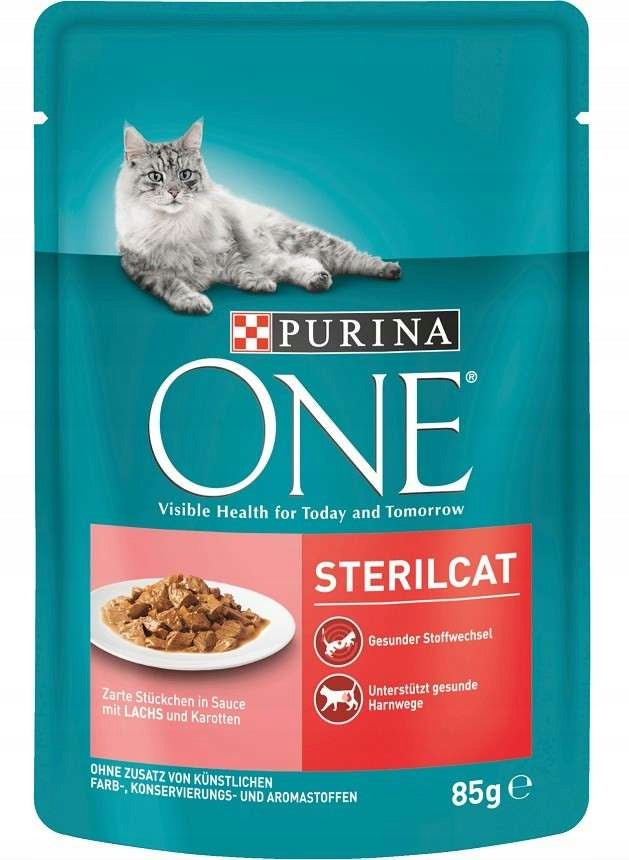Purina ONE Sterilcat sachet for cat sterilized SALMON with CARROT 85g Brand Purina ONE