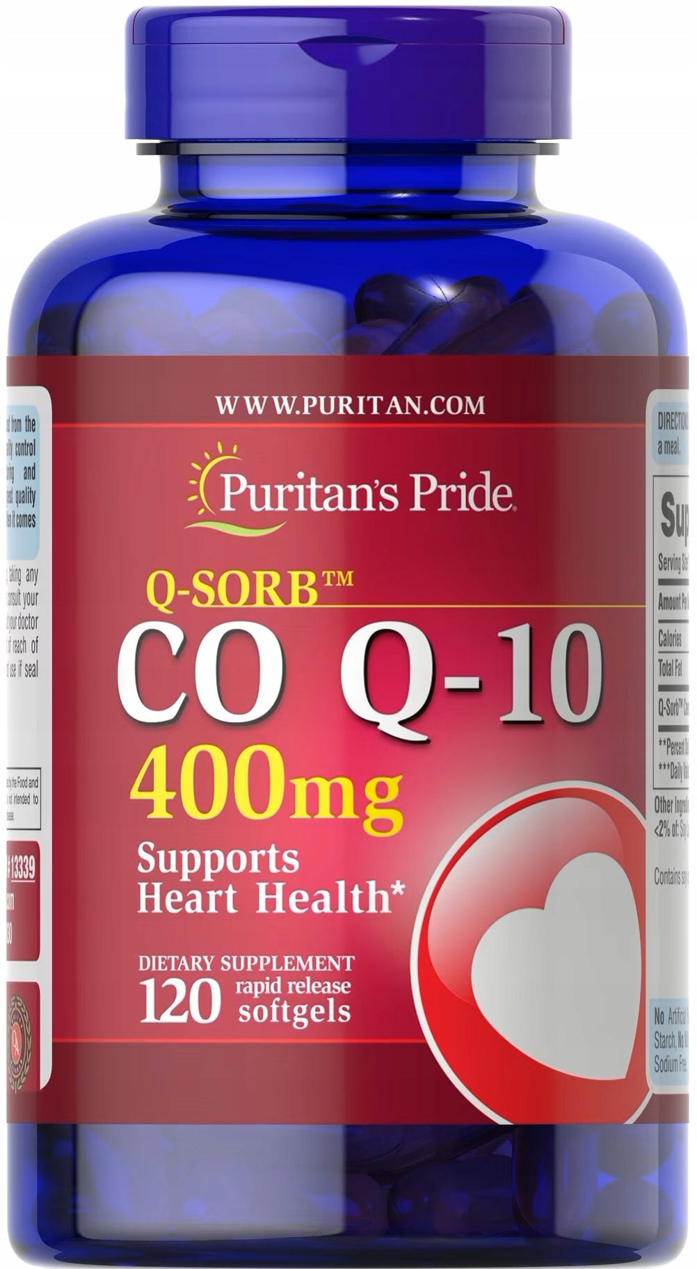 Puritan's Pride CoQ10 400mg - 120 Softgels
