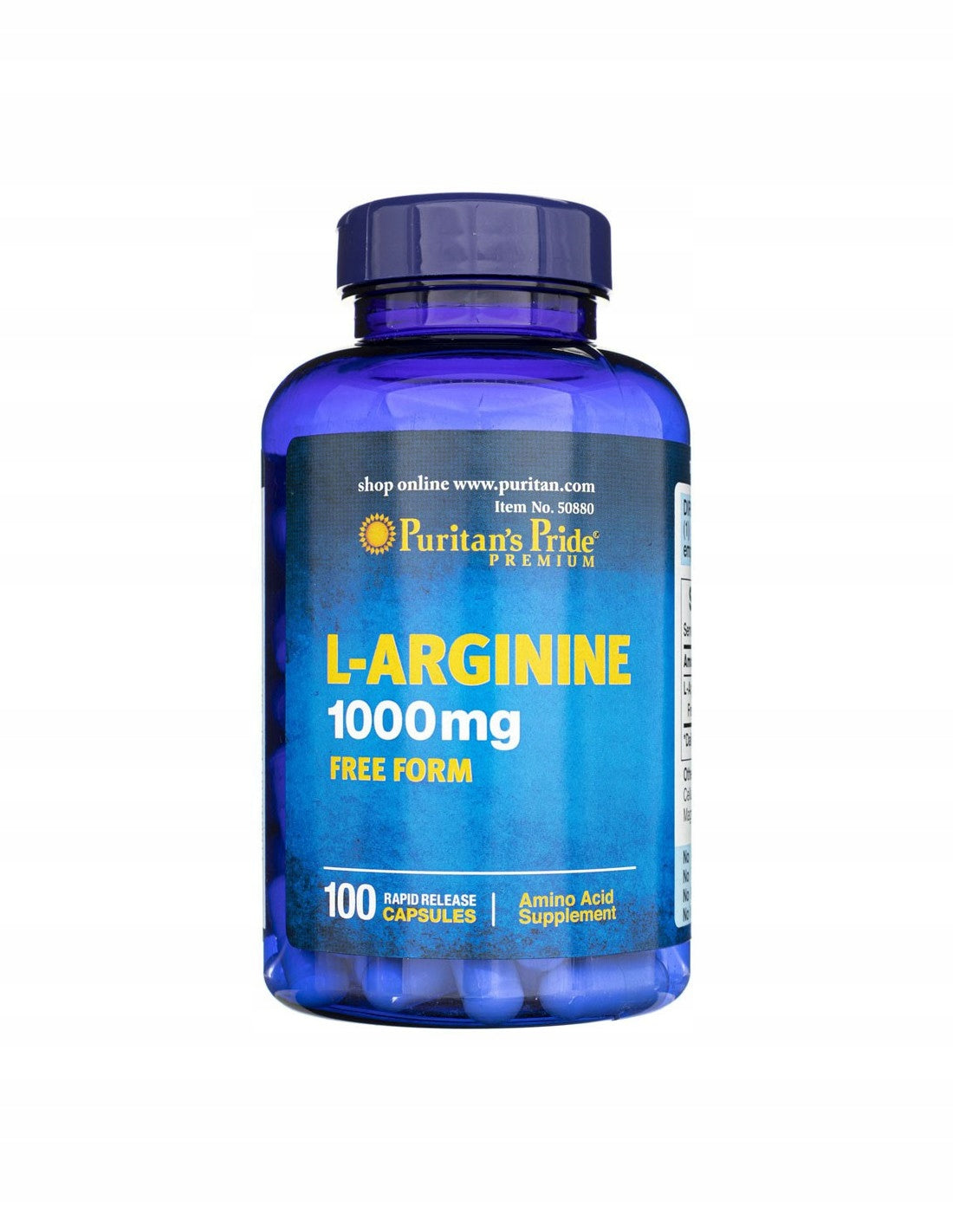 Puritan's Pride L-Arginine 1000mg Arginine Strength 100 tablets