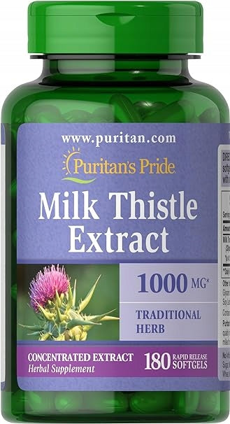 Puritans Pride Milk Thistle Extract 1000 mg 180 caps THIStle Silimarin