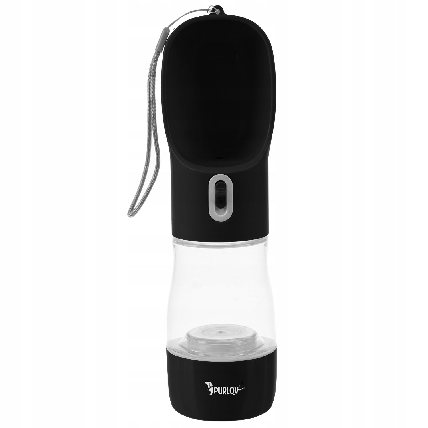 Purlov Bottle travel water bottle drinker with dog bowl for travel walk Capacity 0.3 l