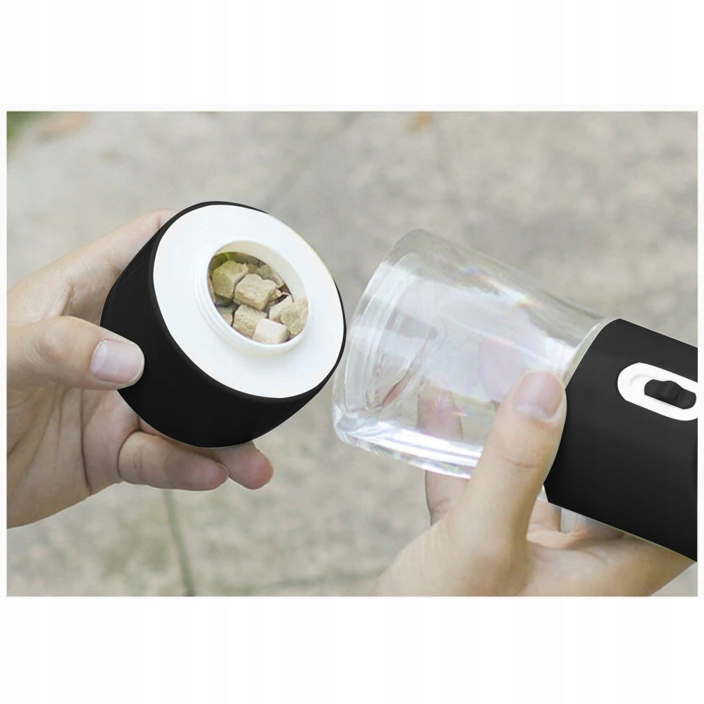 Purlov Bottle travel water bottle drinker with dog bowl for travel walk Color black