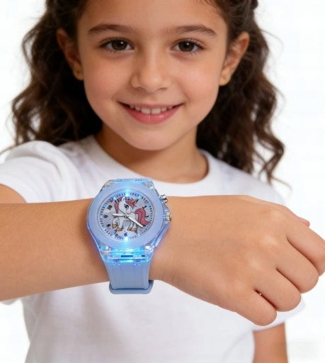 Purple, glowing watch strap – gift for a girl Brand no brand