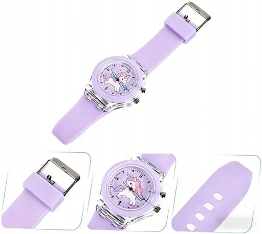 Purple, glowing watch strap – gift for a girl Packaging status original