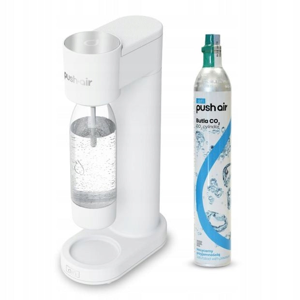 PushAir Saturator Dafi White/Silver Bottle 0,7 Syrup Bottle 0,5 Holder Packaging status original