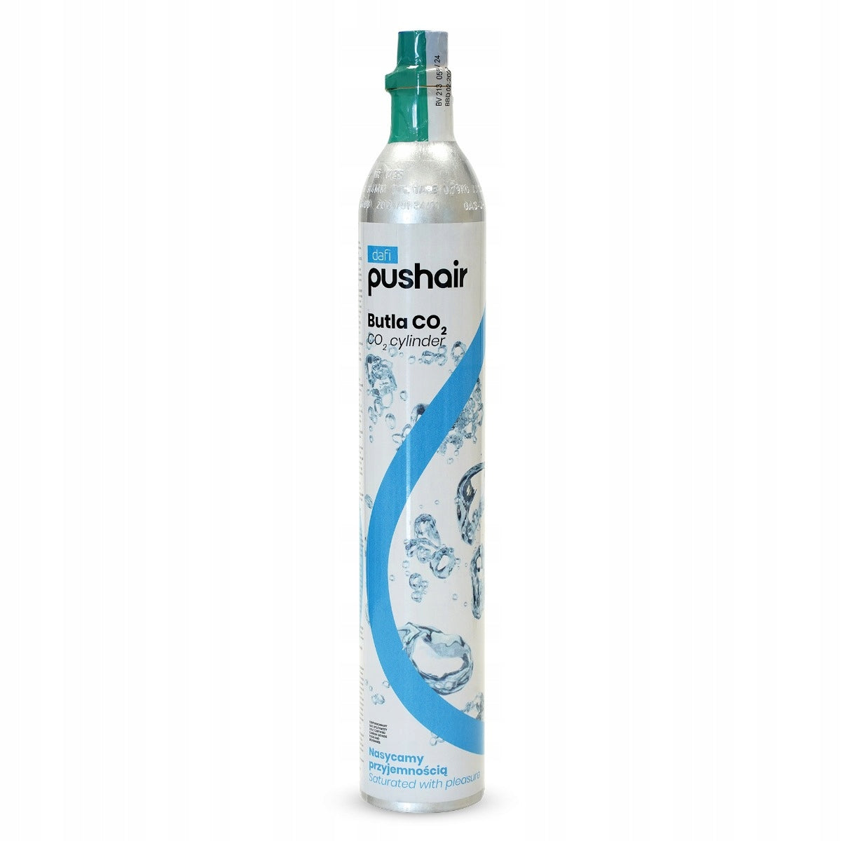 PushAir water saturator Dafi siphon black + 2 cartridges + bottle 0,7 Packaging status original