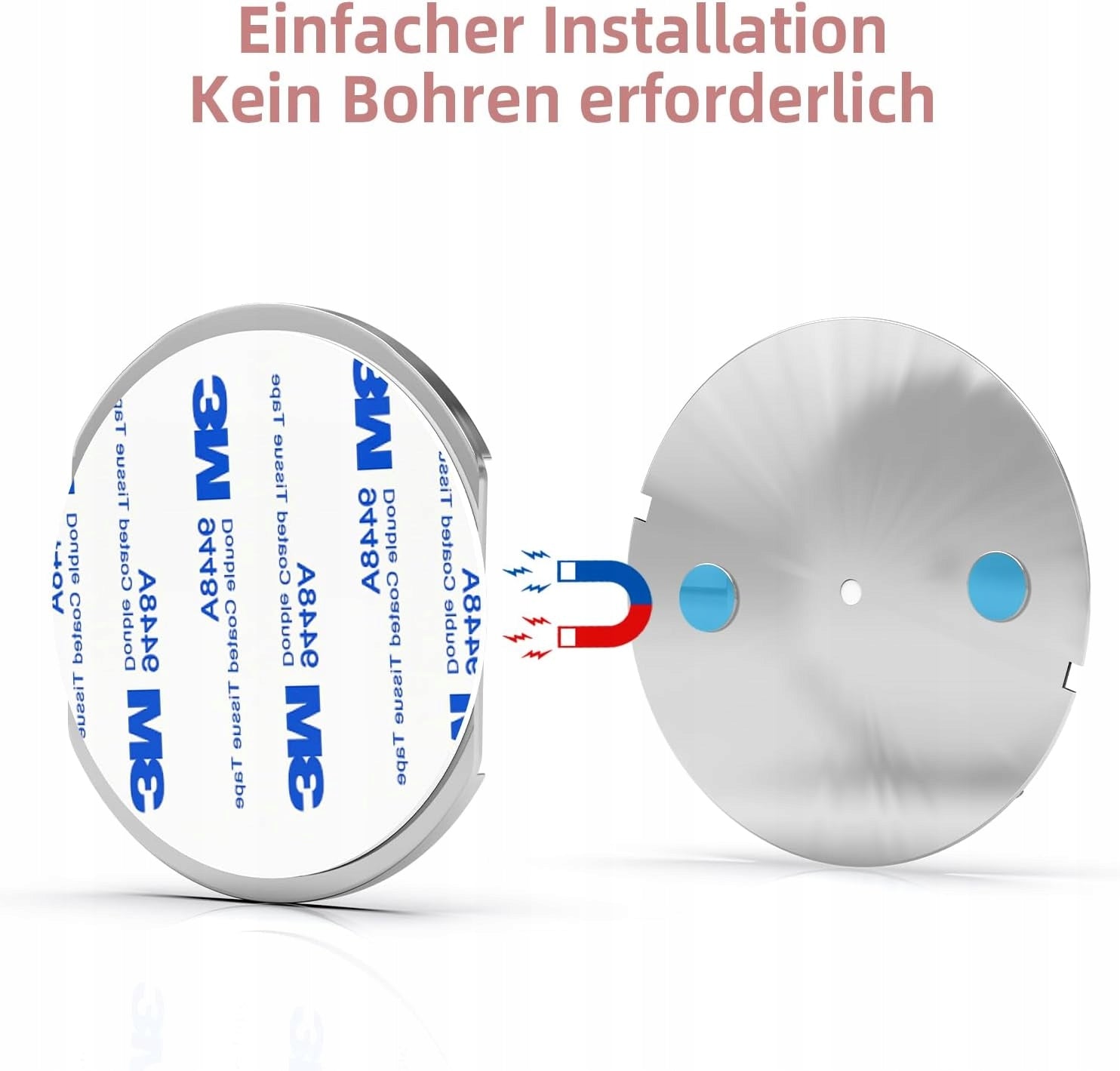 Putogesafe Magnetic Smoke Detector Holder Set of 10 Pieces Ø 70 mm Brand no brand