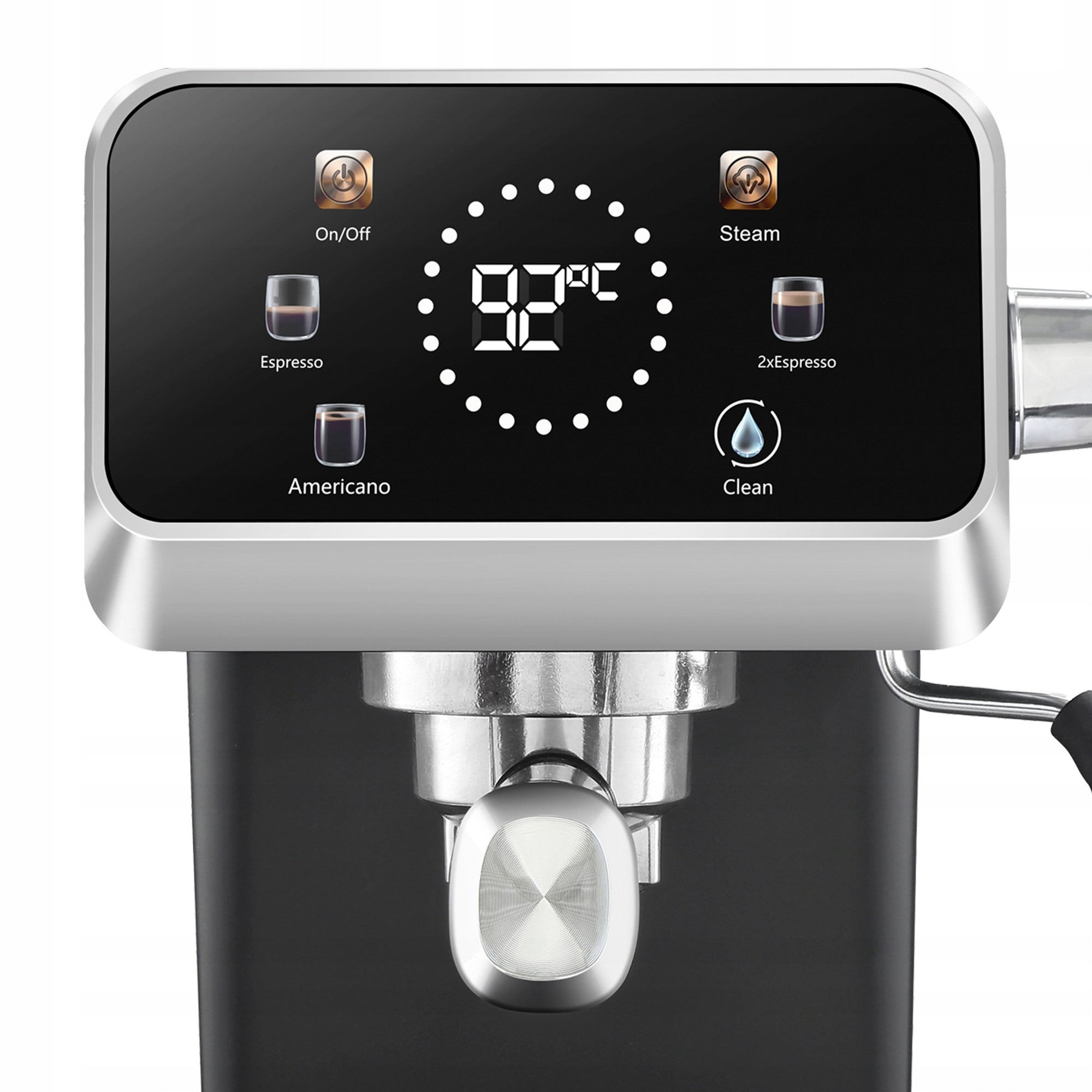 Q-Max Espresso Machine for Coffee with Display 20 Bar Espresso Black Manufacturer code 2945X