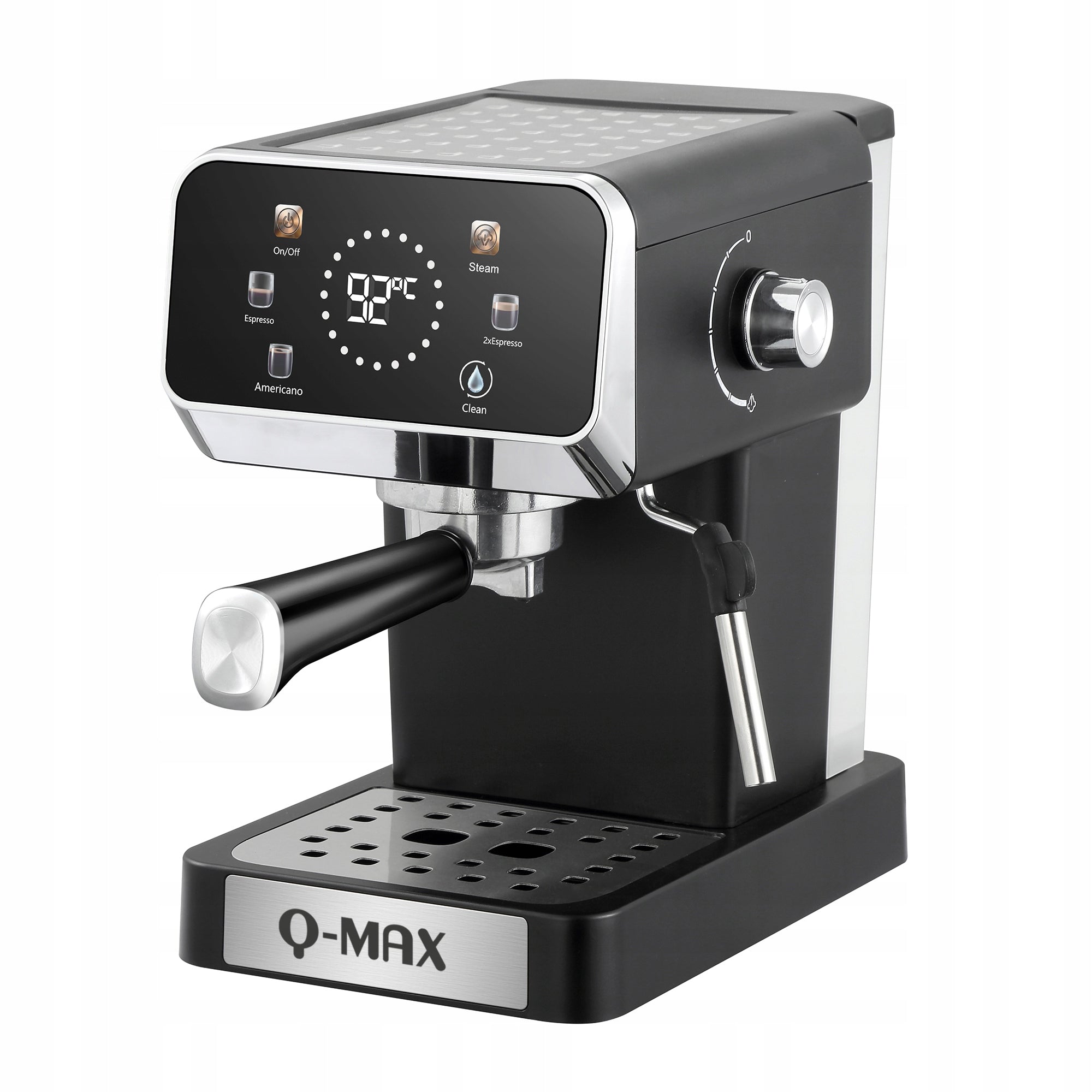 Q-Max Espresso Machine for Coffee with Display 20 Bar Espresso Black Packaging status original