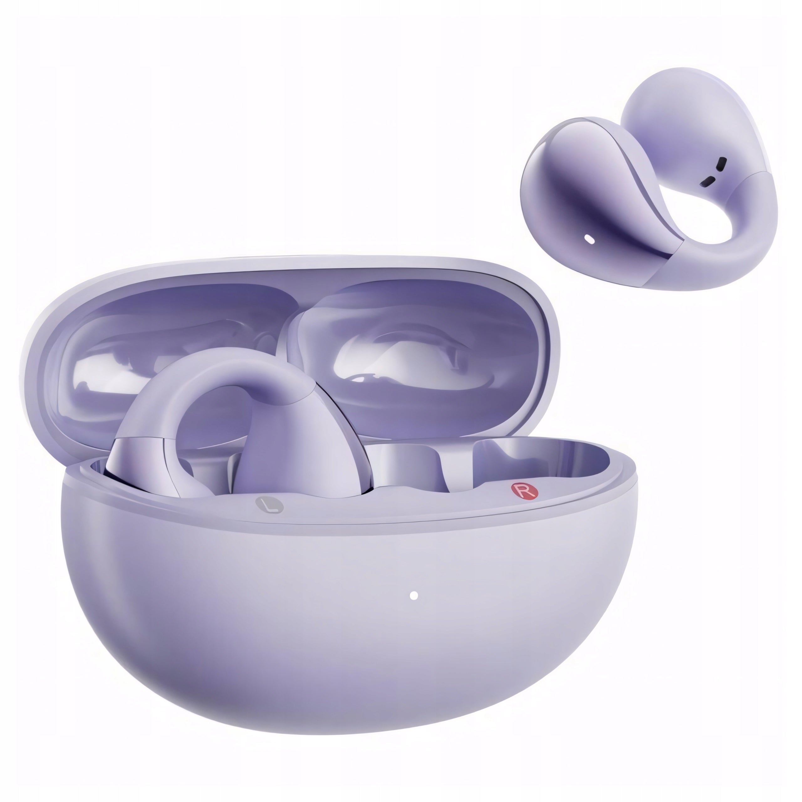 QCY Crossky Clip C30 Wireless Air Headphones BT 5.4 Purple Packaging status original