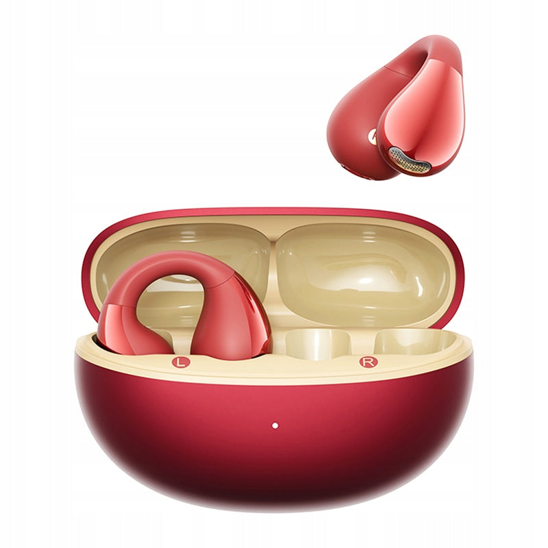 QCY Crossky Clip C30S Wireless Open-Ear Headphones LDAC BT 6.0 Red Brand QCY