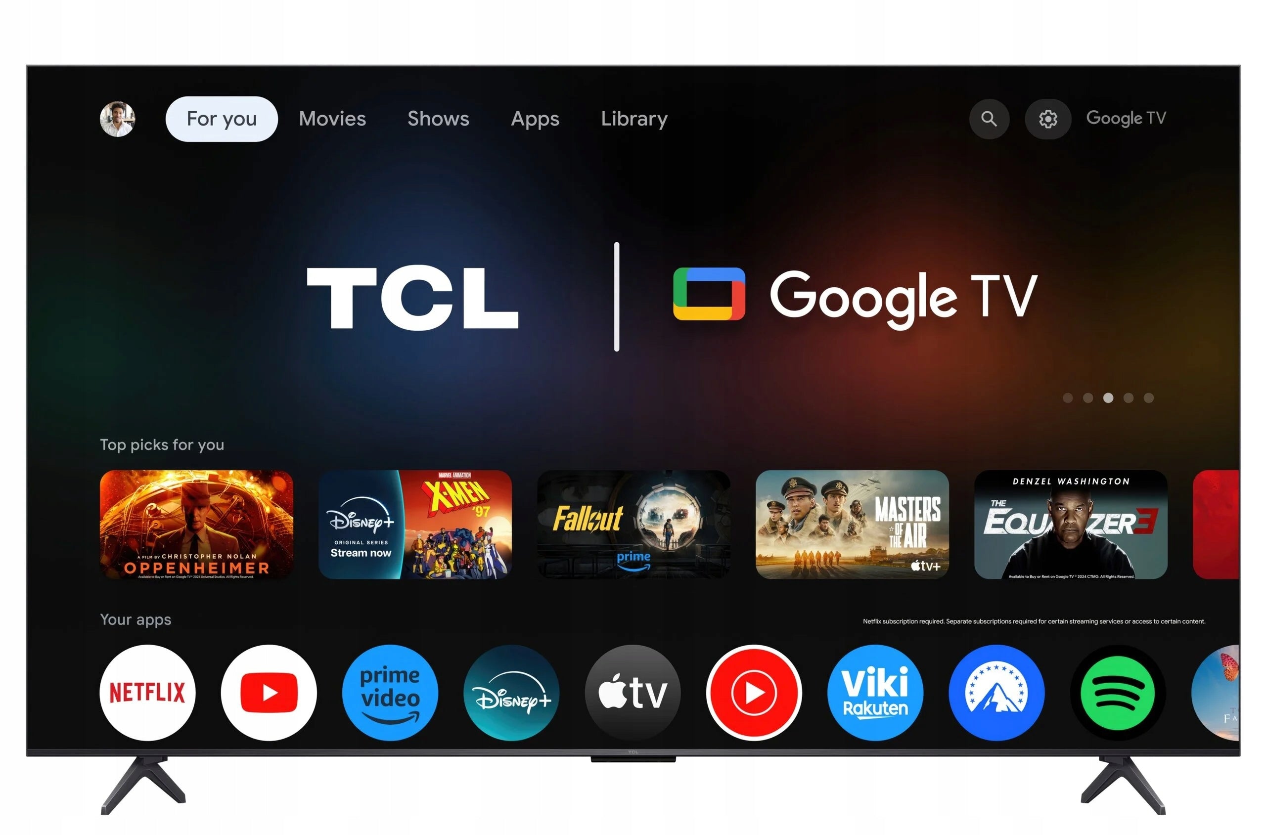 QD-Mini LED TV 144 Hz TCL 65C69K 65" 4K UHD Internet Smart Wi-Fi Packaging status original