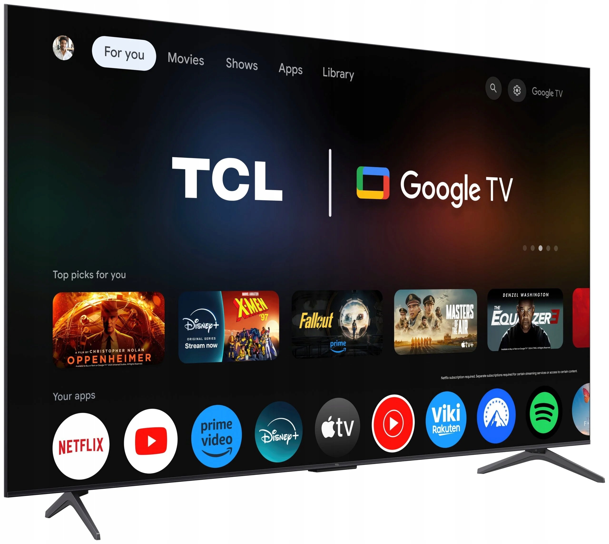 QD-Mini LED TV 144 Hz TCL 65C69K 65" 4K UHD Internet Smart Wi-Fi