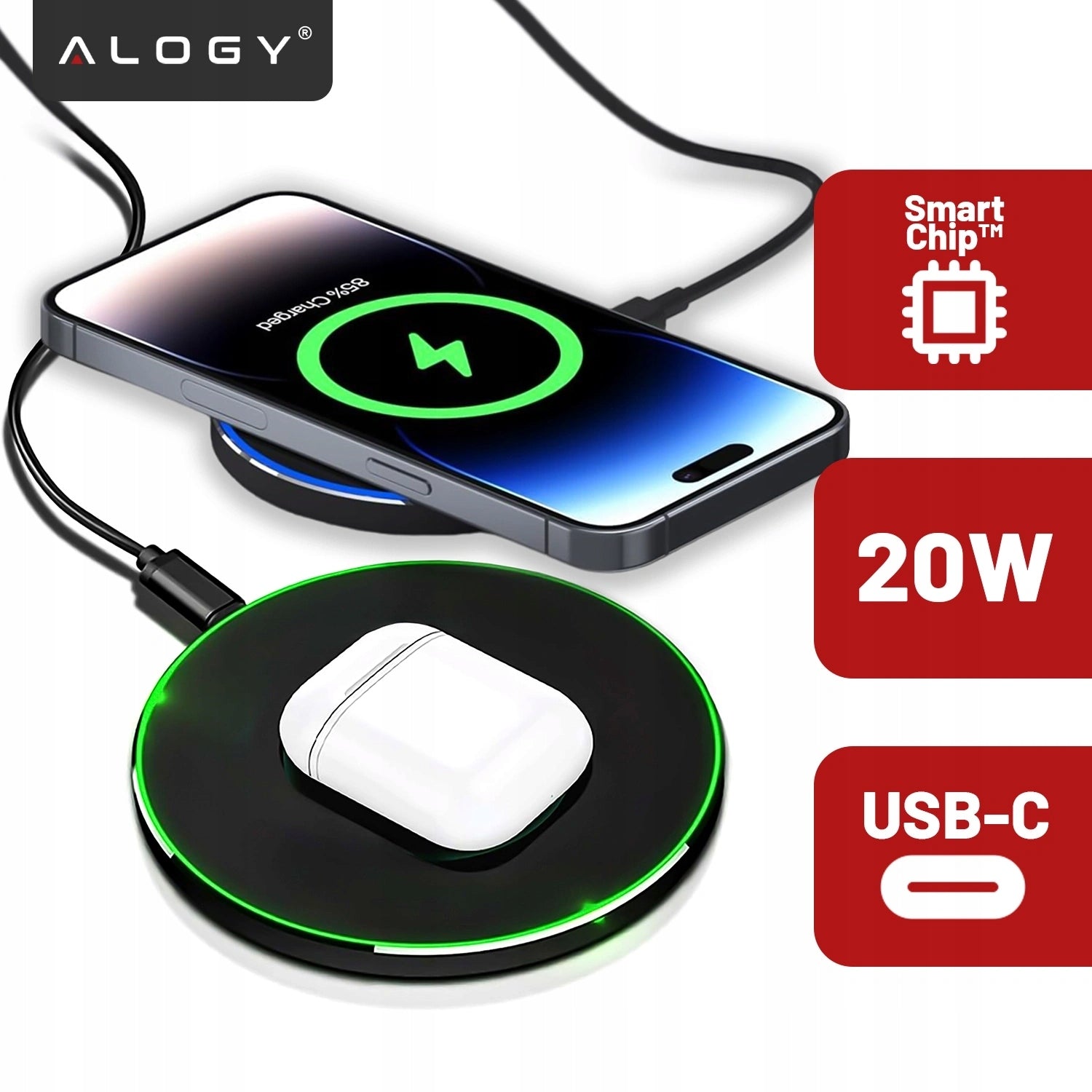 QI 20W Wireless Induction Charger for Samsung S26 S25 S24 S23 S22 Packaging status original