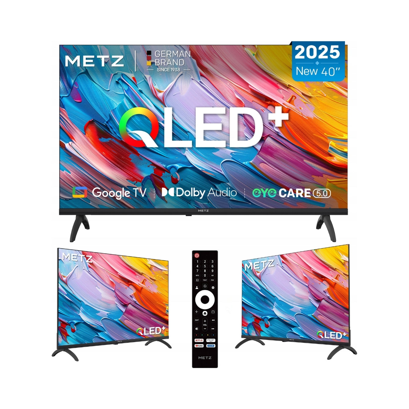 QLED TV Google TV 40" METZ 40MQF7000Z Smart TV DVBT2 WiFi