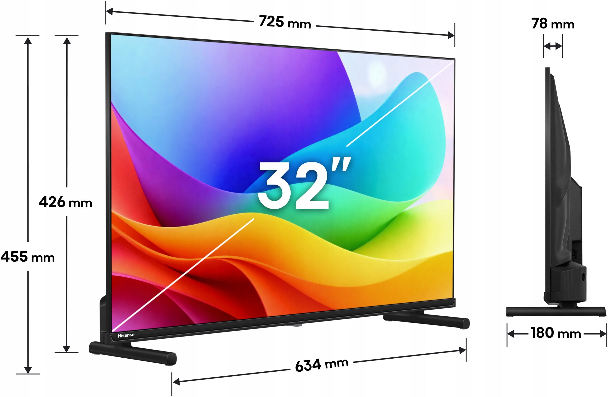 QLED TV Hisense 32A5S 32" Full HD QLED VIDAA Dolby Atmos Manufacturer code 32A5S
