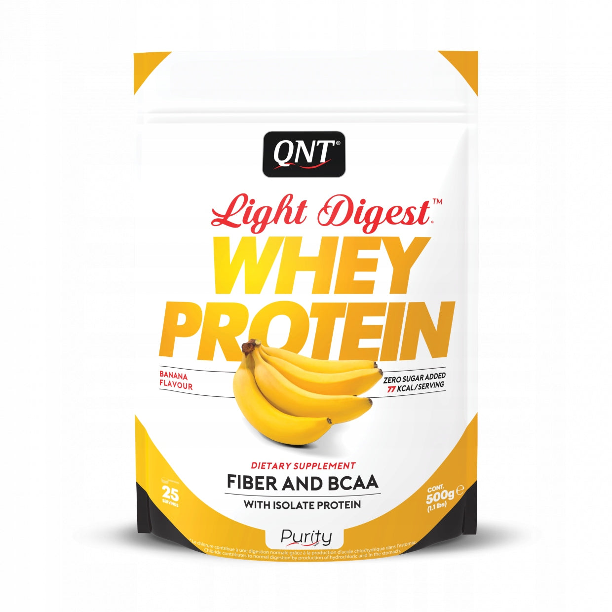 QNT Light Digest Whey Protein (500g) Banana Packaging status original