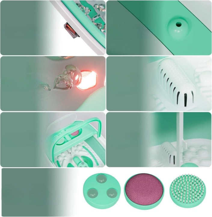 QTIICE Heated Folding Foot Massager with 3 Different Attachments Packaging status original
