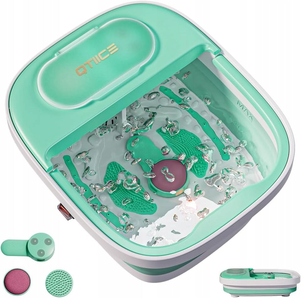 QTIICE Heated Folding Foot Massager with 3 Different Attachments
