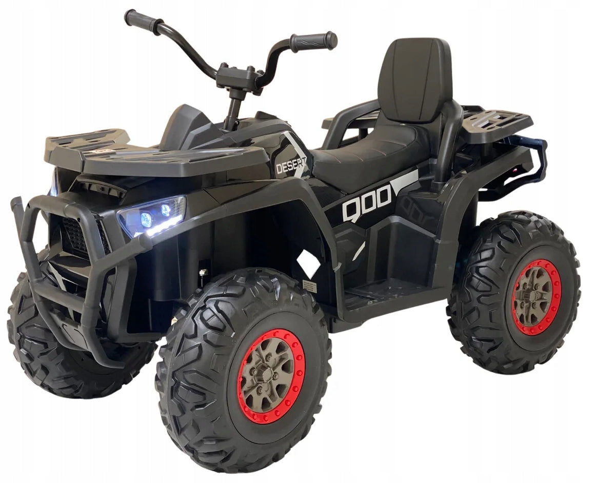 QUAD BATTERY ATV 4X4 LEATHER SOFT WHEELS EVA LIGHT SOUND REMOTE CONTROL 2.4G