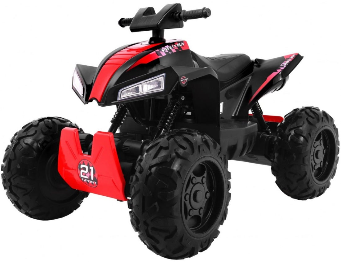Vaikiškas elektrinis keturratis Sport Run 4x4, juodas