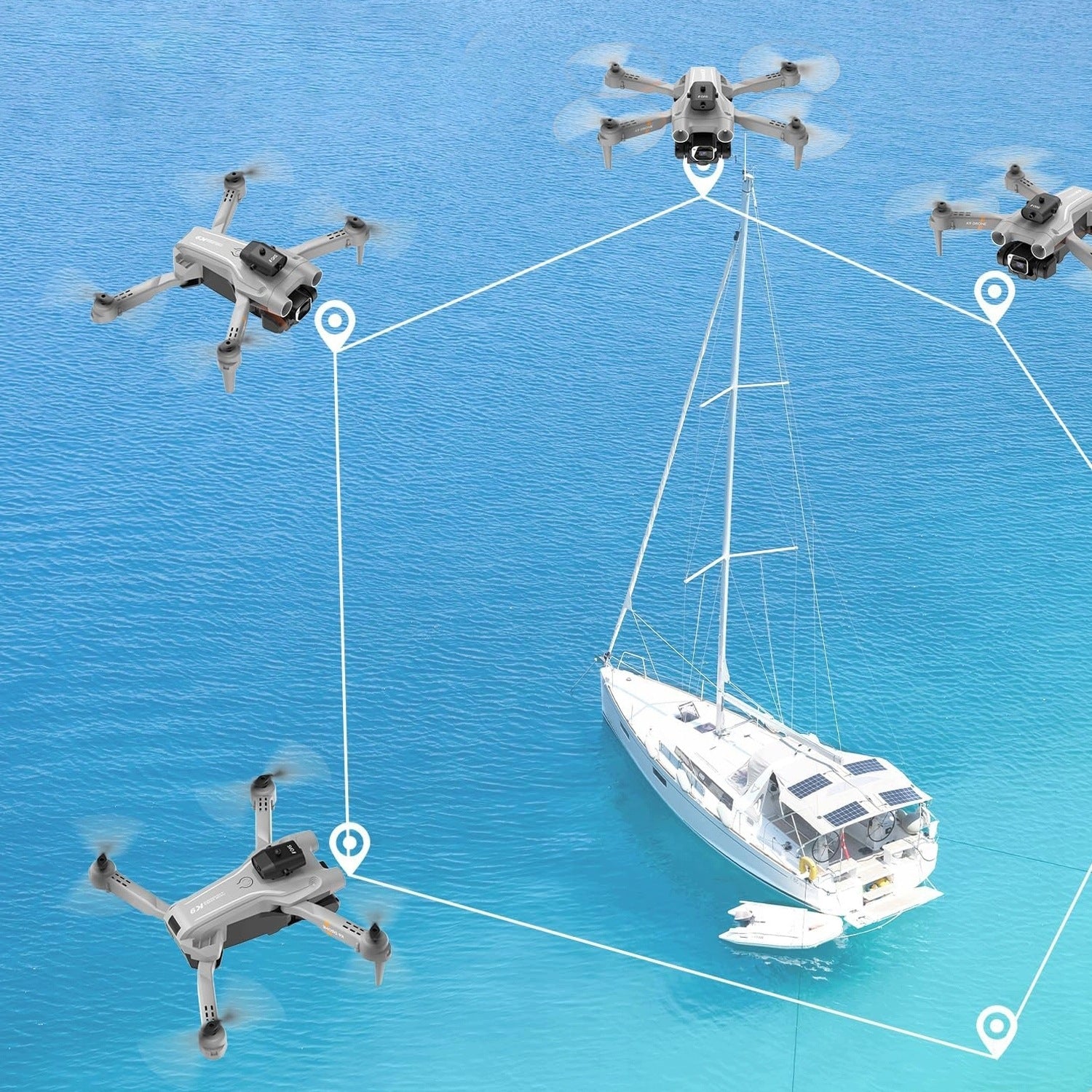 QUADROCOPTER WITH 4K CAMERA FOR PROFESSIONAL CONTENT CREATION Brand no brand
