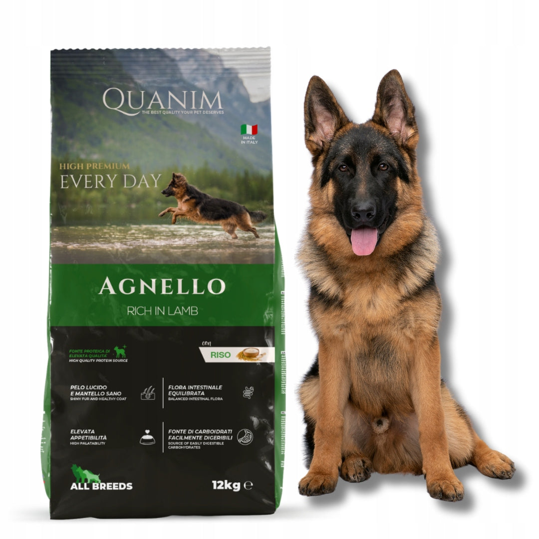 QUANIM LAMB RICE 12KG FEED SHEEPDOG LAMBRADOR HUSKY BEAGLE AMSTAFF