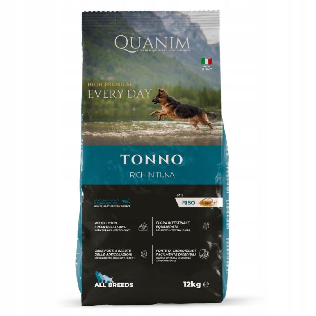 QUANIM TUNA RICE FISH 12KG FEED SHEEPDOG LAMBRADOR HUSKY BEAGLE AMSTAFF Packaging status original