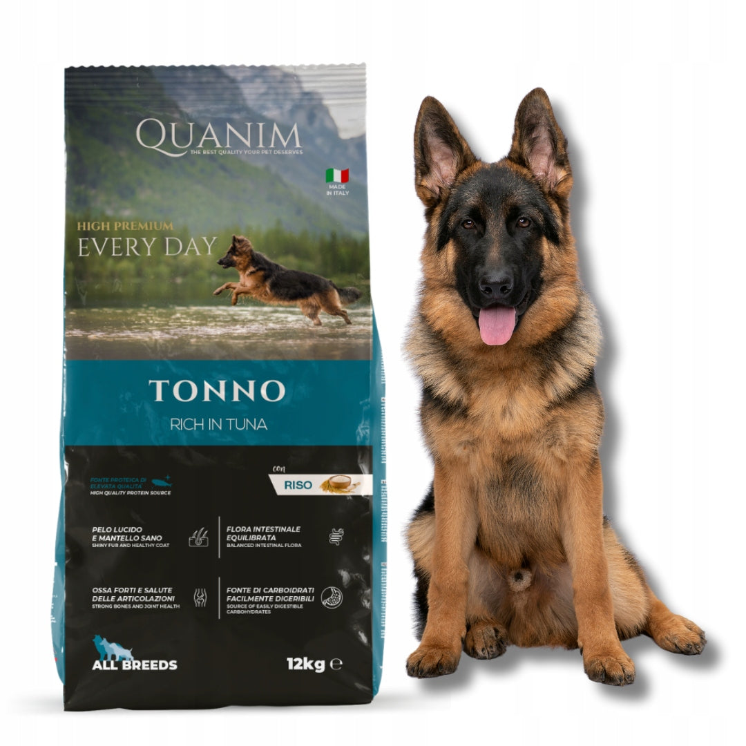 QUANIM TUNA RICE FISH 12KG FEED SHEEPDOG LAMBRADOR HUSKY BEAGLE AMSTAFF