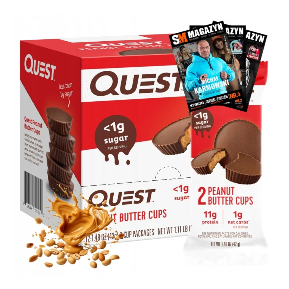 QUEST NUTRITION PEANUT BUTTER CUPS PROTEIN CAKES 12X42 G