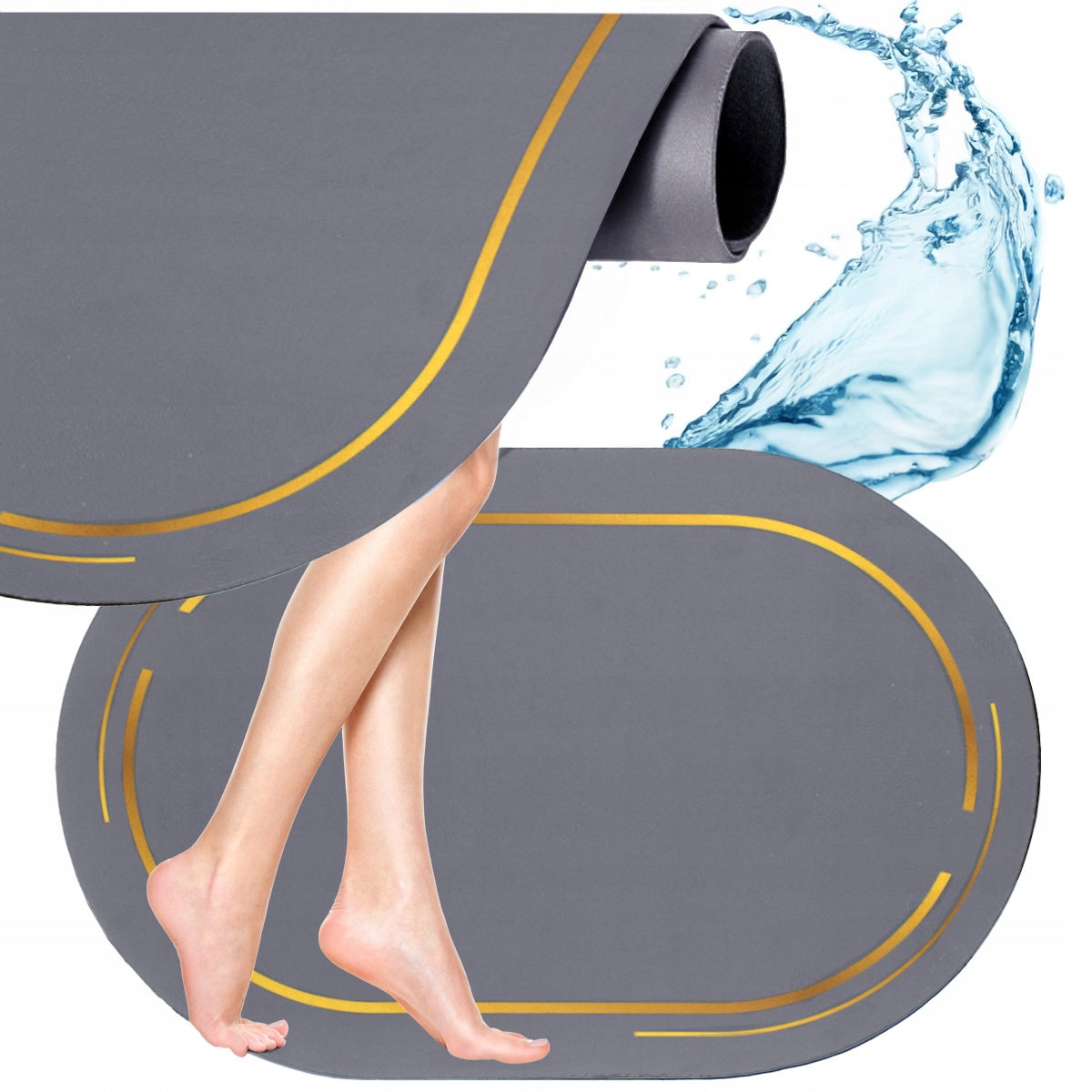 QUICK-DRYING BATHROOM MAT, ABSORBENT, ANTI-SLIP CARPET FOR THE BATHROOM