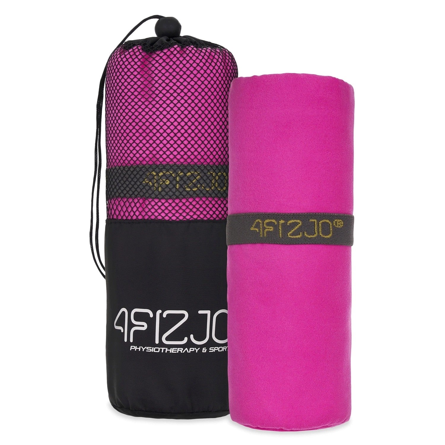 QUICK-DRYING TOWEL 4FIZJO with microfiber training 180x100 cm Pink