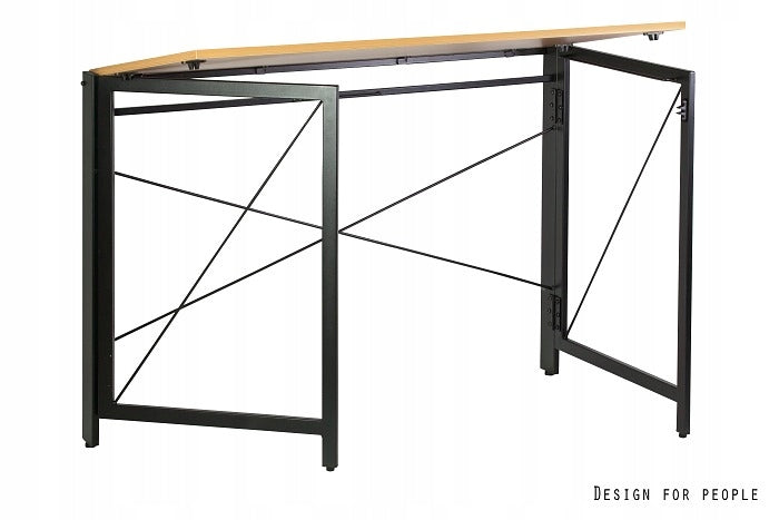 QUICK LOFT FOLDING DESK FOR HOME OFFICE STEEL LEGS TABLE TOP WITH FURNITURE BOARD Brand Unique